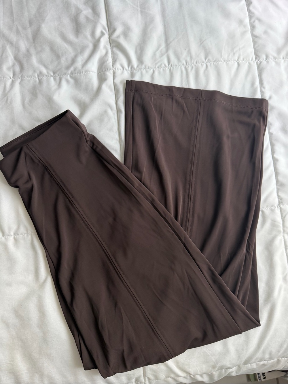 H&M Wide-Leg Pants in Dark Brown
